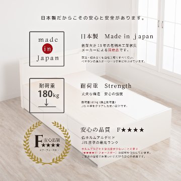 配達日指定可能 チェストベッド ダブルベッド 日本製 5杯引出 ＢＯＸ 収納ベッド 国産ベッド 大容量収納 薄型カウンター フレーム コンセント スライドレール スパーブの画像
