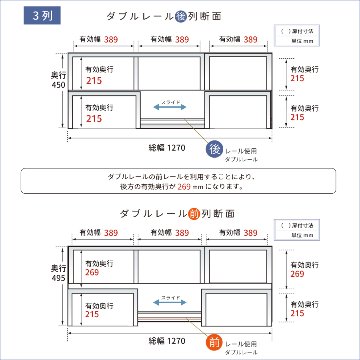 本棚 大容量 スライド式 日本製 高級 スライド 書棚 書架奥行拡大 スライド書棚 扉無しオープン3列 二重レール 幅127 高さ192cm 高性能ベアリングローラーの画像