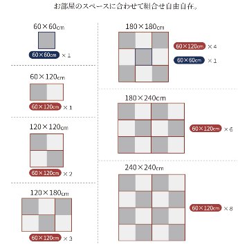 畳ボックス収納 ユニット畳 高床式 本体ブラウン フタ式 セキスイ 美草畳 国産畳 たたみ 240×240　高さ30cm／40cm（1畳×8個）美草日和　みぐさびよりの画像