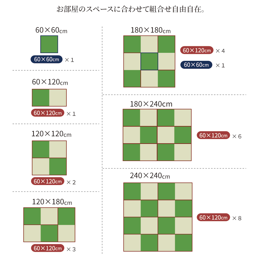 畳ボックス収納 ユニット畳 高床式 本体ブラウンユニット 本体ブラウン 日本製  組立式 フタ式収納 い草たたみ ヘリ無し タタミ  60×60　高さ40cm/30cm（半畳単品）陽だまり ひだまりの画像