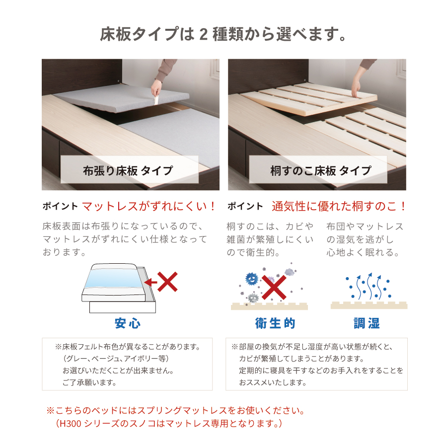 2杯引出し　収納付きベッド   日本製 スライドレール付 大容量  セミシングル／シングル／セミダブル  フレームのみ　コンセント 照明付き　ルイーザの画像