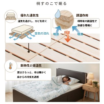 2杯引出 収納付きベッド 物干し  山折り すのこ  セミシングル／シングル／セミダブルベッド 日本製　ＢＯＸ型 お布団 照明 収納棚 カウンター  フレーム コンセント エルナトの画像