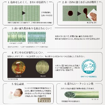 ガス圧式跳ね上げ 畳 収納 ベッド カウンター セキスイ美草 畳 シングル 床面高さ33/40/47cm  収納付き ベッド 日本製 フレーム  縦開き  彩羽 いろは  #13 の画像