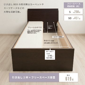 引出収納畳ベッド  日本製 国産 美草畳 シングル／セミダブル コンセント 収納 引出スライドレール付き 送料込み  2杯引出し畳 カウンター　宮の画像
