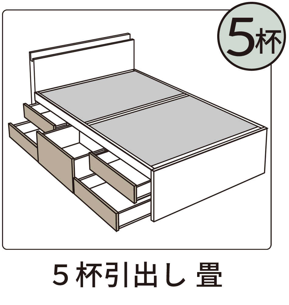 5杯引出し畳