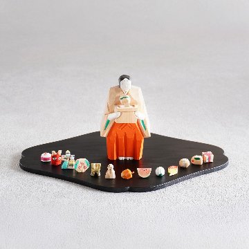 浦弘園作「月こよみ」奈良一刀彫+嘉門工藝 敷板