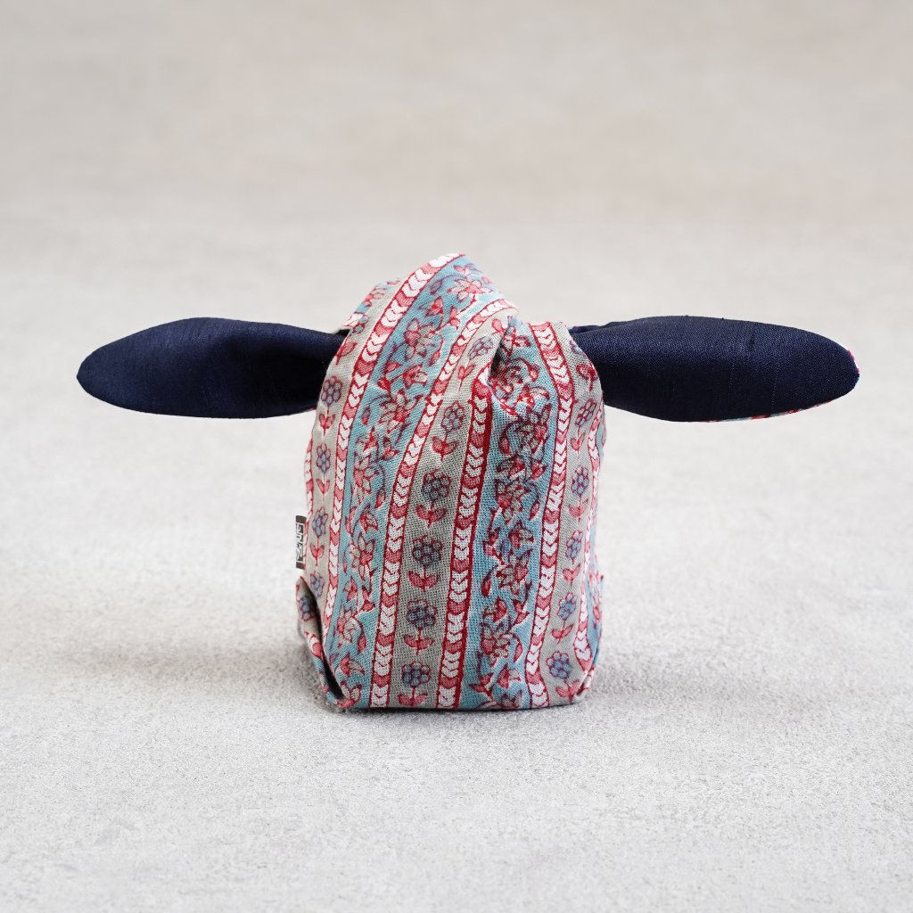 茶器袋　大津型28　インド更紗　縞小花の画像