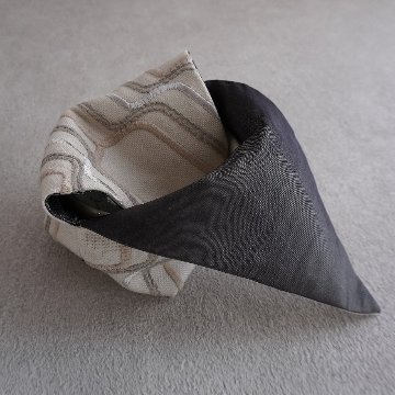 茶碗袋S 52　幾何学刺繍の画像
