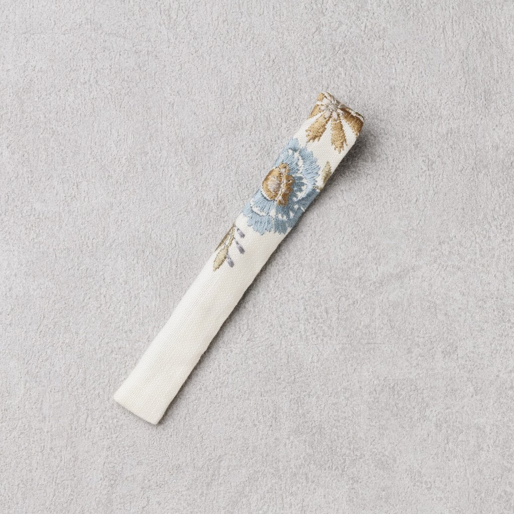 茶杓袋S・M(15cm用)  刺繍和花_001の画像