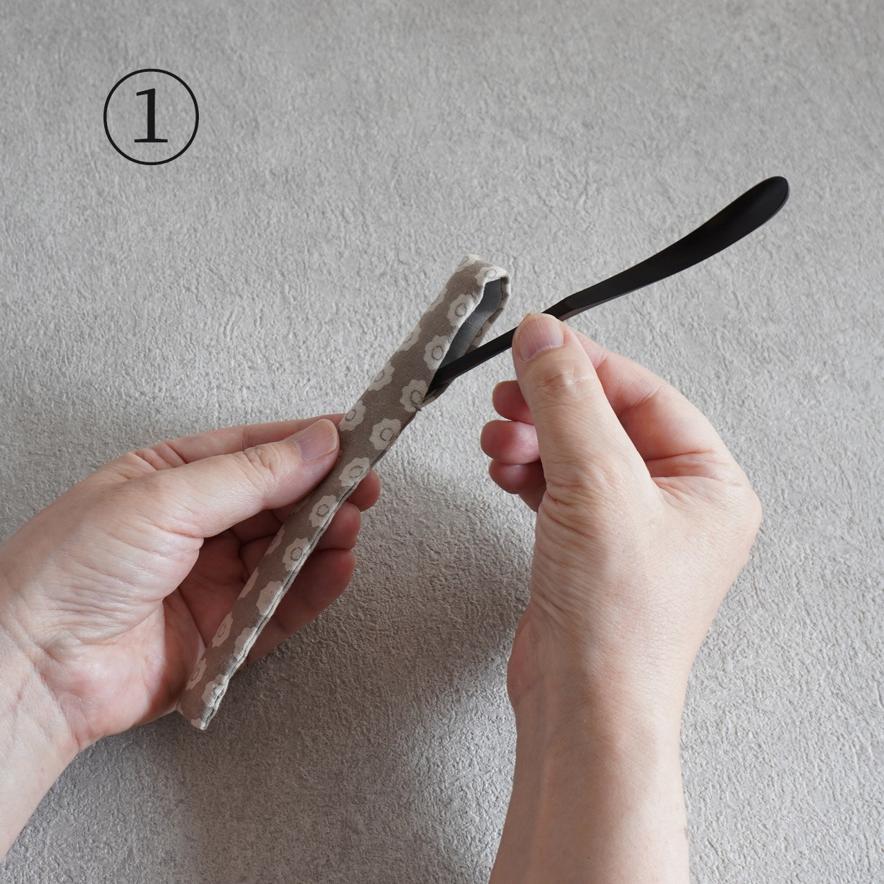 茶杓袋S・M(15cm用)  龍村美術織物_001 銀吉野の画像