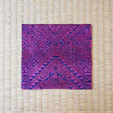 古帛紗21　タイ「浮き織」青地にマゼンタの画像