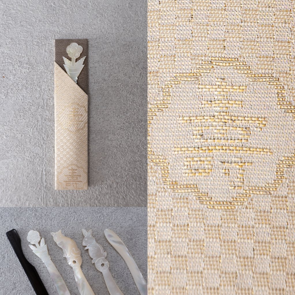 福楊枝入れ＋福楊枝　102寿柄（福寿）の画像