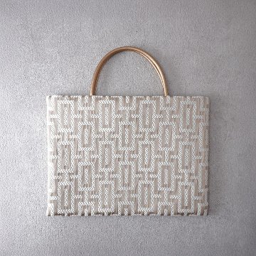 茶礼袋64　NY　Mood Fabrics　幾何学白茶の画像