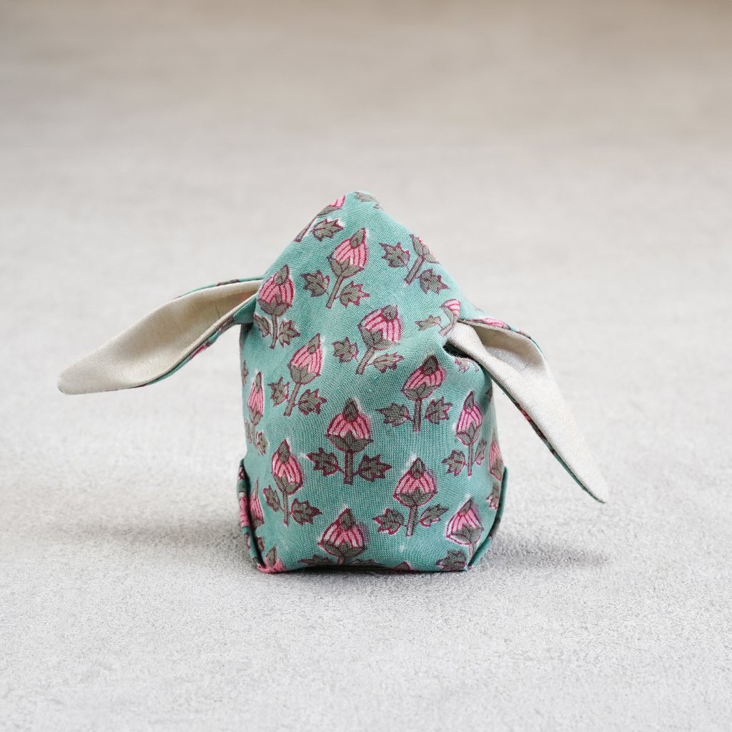 茶器袋　大津型33　インド更紗　エメラルドの画像