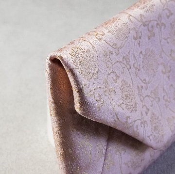 数寄屋袋＋福楊枝セット　緞子（どんす）牡丹唐草の画像