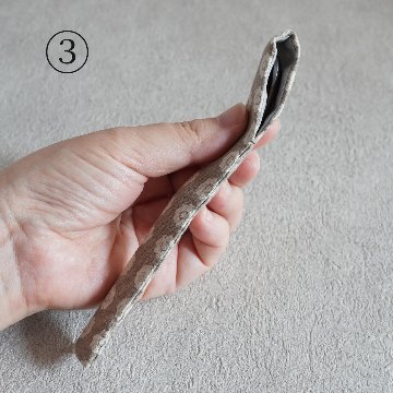 茶杓袋M うろこ紋ベンベルグの画像