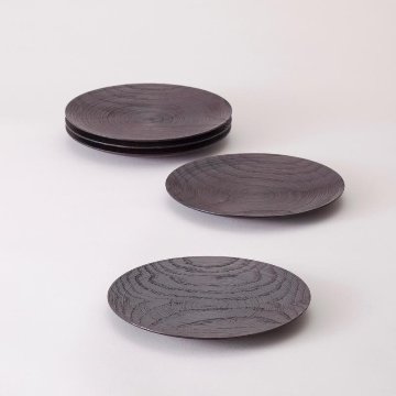 沢栗スジ挽皿　4.5～7.5寸（13.5～23cm）の画像