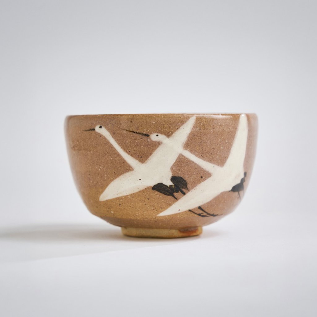 鶴の茶碗 M　美濃焼の画像