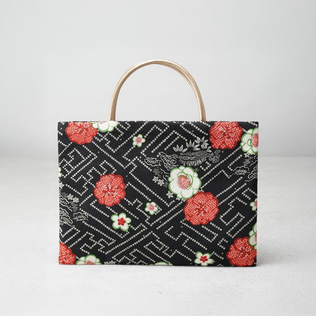未使用品‼︎ 嘉門工藝　花柄と黒の茶礼袋と小物入れセット 茶礼袋 リバティ・ファブリックス Honour | 嘉門工藝