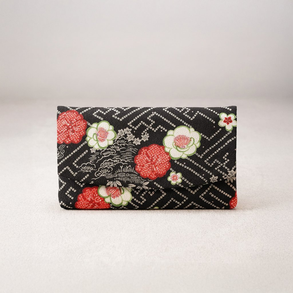 懐紙入れ49　ちりめん白椿の画像