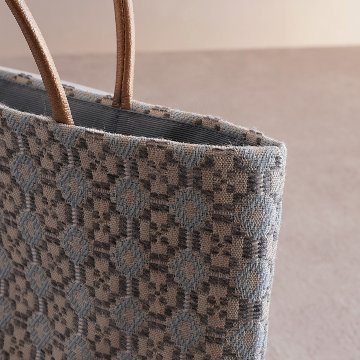 茶礼袋82　花モザイクタイル　くすみブルーグレーの画像