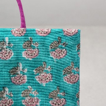 茶礼袋92　インド型押し更紗　ピンクの画像