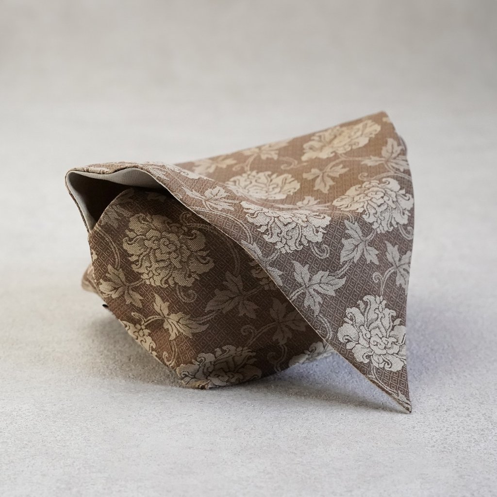 茶碗袋M 115　小菱地牡丹　茶の画像