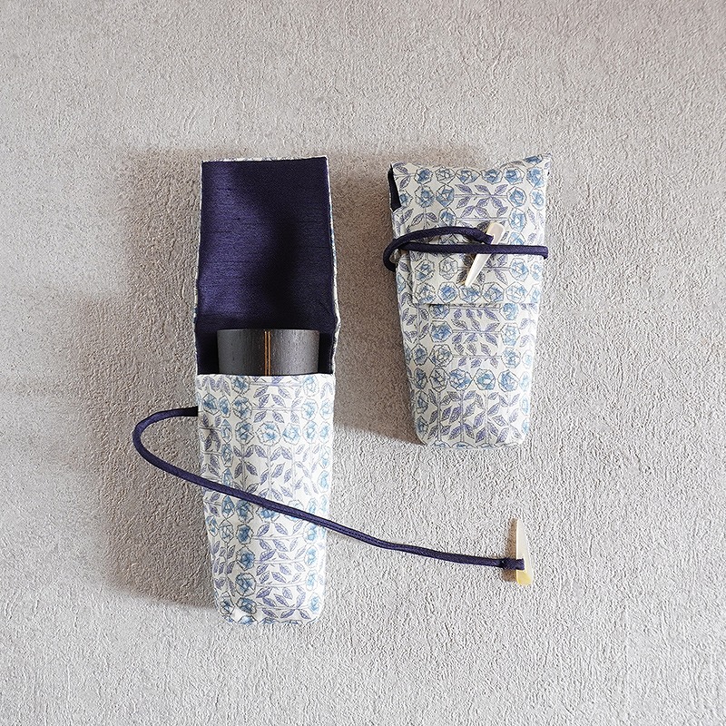 茶筅筒袋09　リバティ　ブルーの画像