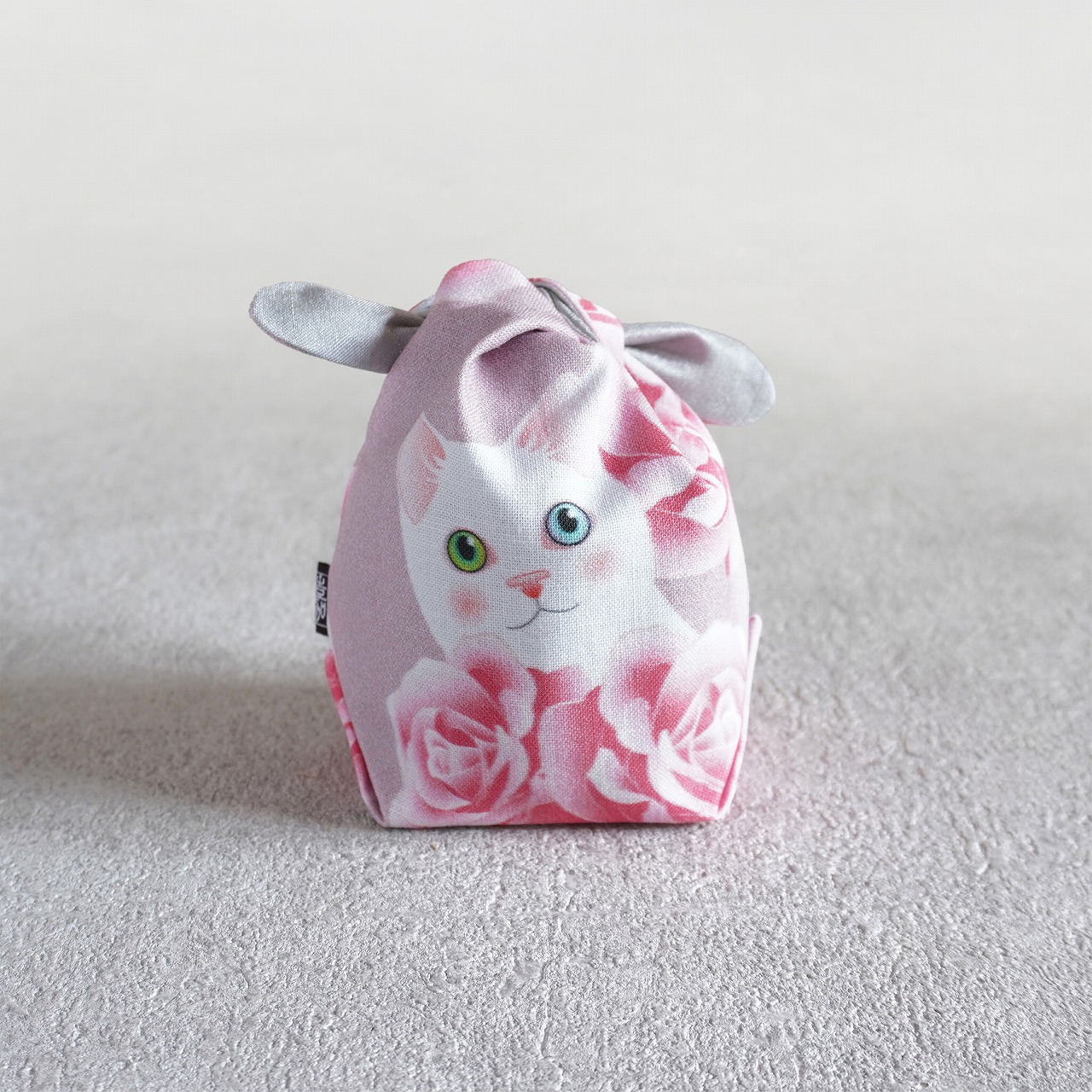 茶器袋　大津型39　ねこコットン　白猫の画像