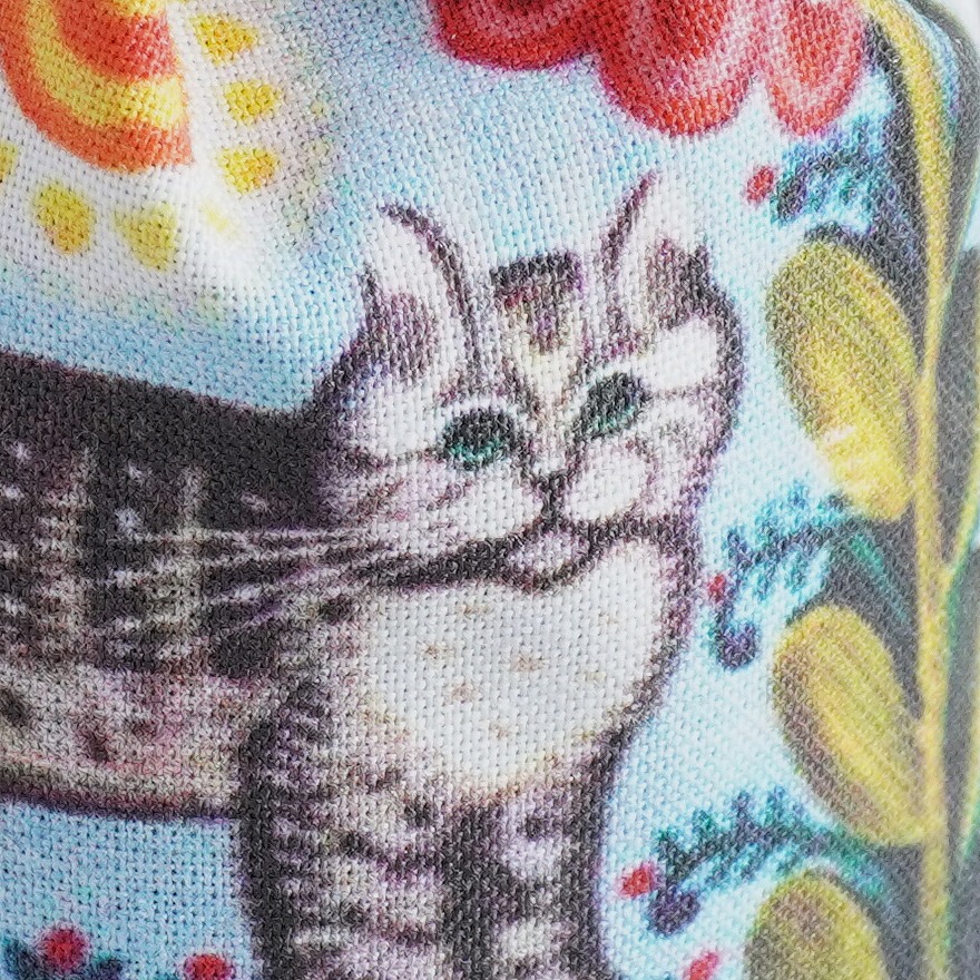 茶器袋　大津型40　ねこコットン　キジトラの画像
