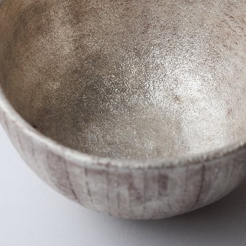藤平寧　旅持ち茶碗 銀彩Mの画像