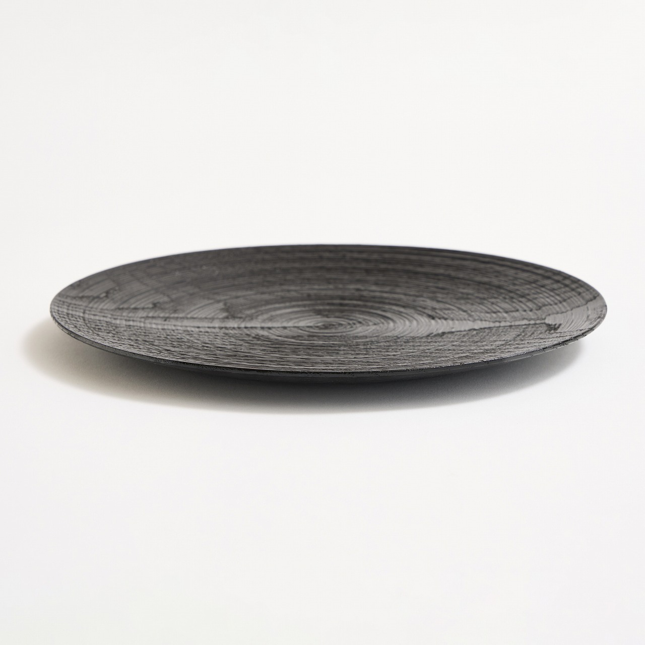 沢栗スジ挽皿　7寸5分（23cm）の画像