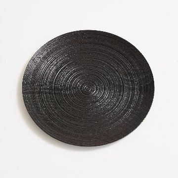 沢栗スジ挽皿　7寸5分（23cm）の画像