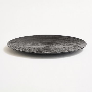 沢栗スジ挽皿　7寸5分（23cm）の画像