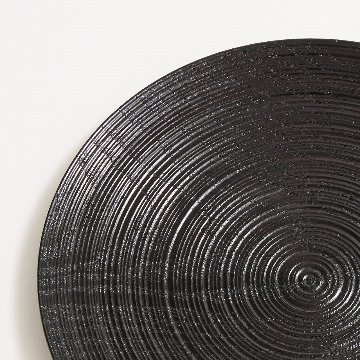 沢栗スジ挽皿　7寸5分（23cm）の画像