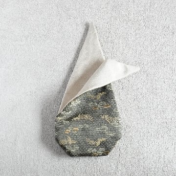 茶器袋　大津型43　鳳凰に雲　濃緑の画像
