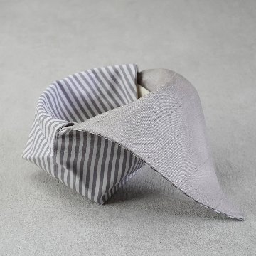 茶碗袋S 75細ストライプ　ベージュの画像