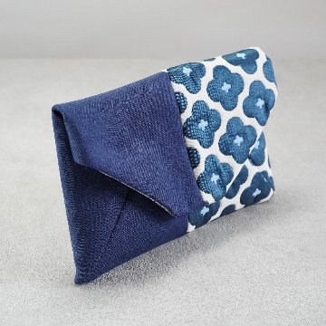 数寄屋袋26　仏蘭西花柄　青の画像