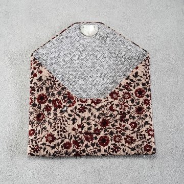 数寄屋袋31　高橋尚子さんのインド型押し更紗　草花の画像