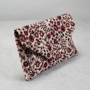 数寄屋袋31　高橋尚子さんのインド型押し更紗　草花の画像