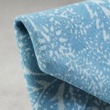 数寄屋袋32　高橋尚子さんのインド型押し更紗　淡青の画像