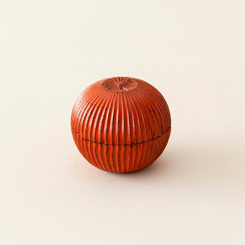 55 村瀬 治兵衛 漆器 【茶道具】3代村瀬治兵衛作 宝珠形独楽塗