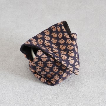 ふかふか茶碗袋S 80型押し 紺の画像