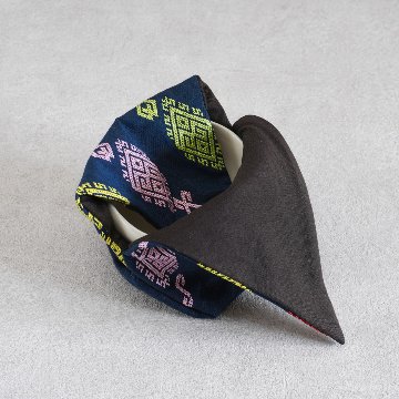 ふかふか茶碗袋S 81ミャンマー手織　青の画像