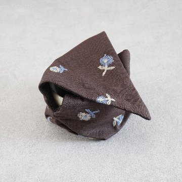 ふかふか茶碗袋S 82刺繍　茶の画像