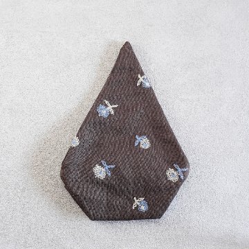 ふかふか茶碗袋S 82刺繍　茶の画像