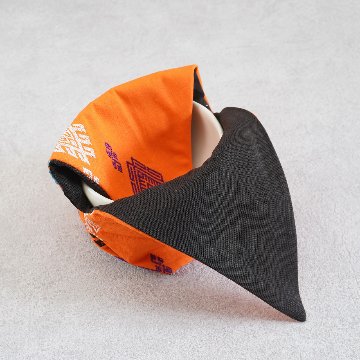 ふかふか茶碗袋S 83ミャンマー刺繍　オレンジの画像