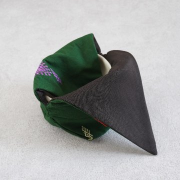 ふかふか茶碗袋S 84ミャンマー刺繍　緑の画像