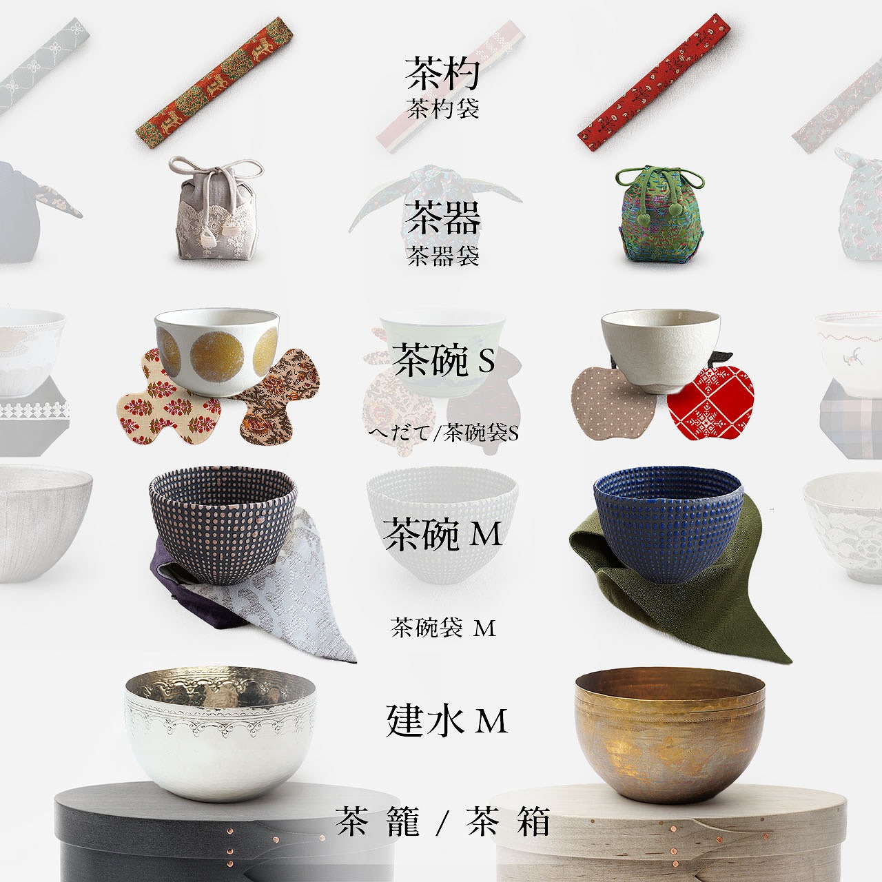 選んで組める重ね茶碗「わたしだけの茶箱」Mの画像