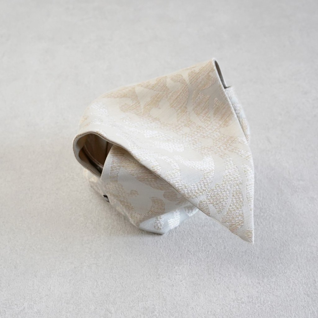 茶碗袋M 117　ダマスク柄ジャガード織　ゴールドの画像